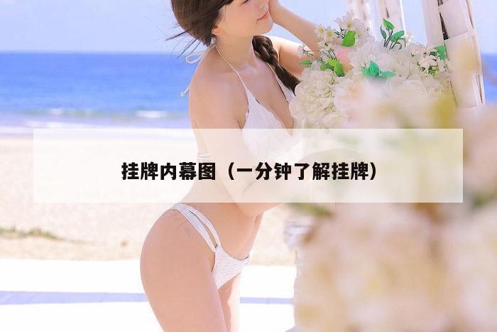 挂牌内幕图(一分钟了解挂牌)